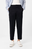 Antioch-Lacivert Yüksek Bel Straight Fit Erkek Pantolon-Kumaş Pantolon-6-Milagron.com
