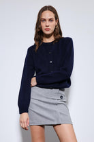 Antioch-Lacivert Yumuşak Dokulu Hırka-Kazak & Triko-2-Milagron.com