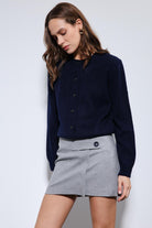 Antioch-Lacivert Yumuşak Dokulu Hırka-Kazak & Triko-5-Milagron.com