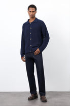 Antioch-Lacivert örme Triko Erkek Hırka-Hırka-2-Milagron.com