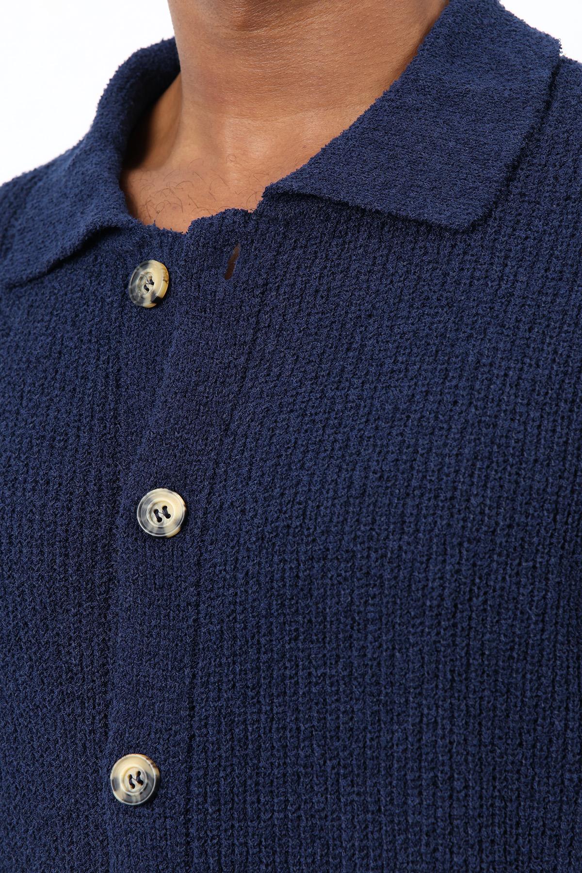 Antioch-Lacivert örme Triko Erkek Hırka-Hırka-5-Milagron.com