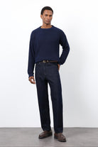 Antioch-Lacivert örme Triko Erkek Kazak-Kazak-1-Milagron.com