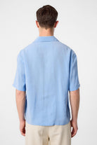 Antioch-Mavi Apaş Yaka Modal Kumaş Erkek Gömlek-Gömlek-5-Milagron.com