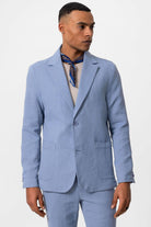 Antioch Mavi Astarsız Torba Cepli Erkek Blazer Ceket