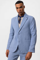Antioch Mavi Astarsız Torba Cepli Erkek Blazer Ceket