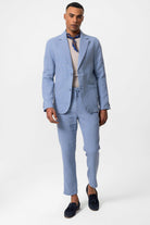 Antioch-Mavi Astarsız Torba Cepli Erkek Blazer Ceket-Blazer Ceket-4-Milagron.com