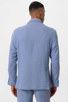 Antioch Mavi Astarsız Torba Cepli Erkek Blazer Ceket