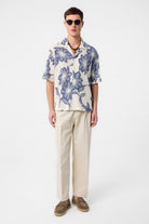 Antioch-Mavi Desenli Erkek Gömlek-Gömlek-2-Milagron.com