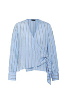 Antioch-Mavi Dökümlü Kimono Kadın Gömlek-Gömlek-5-Milagron.com