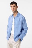 Antioch-Mavi Modal Kumaş Relax Fit Erkek Gömlek-Gömlek-2-Milagron.com