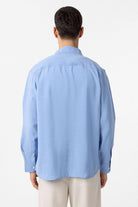 Antioch-Mavi Modal Kumaş Relax Fit Erkek Gömlek-Gömlek-5-Milagron.com