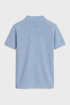 Antioch Mavi Örgü Dokulu Polo Yaka Erkek T-Shirt