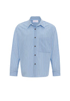 Antioch-Mavi Relax Fit Çizgili Erkek Gömlek-Gömlek-13-Milagron.com