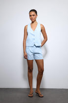 Antioch-Mavi Yelek şort Kadın Takım-Takım-2-Milagron.com