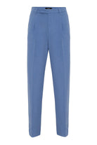 Antioch-Mavi Yüksek Bel Paça Fermuarlı Erkek Pantolon-Kumaş Pantolon-7-Milagron.com