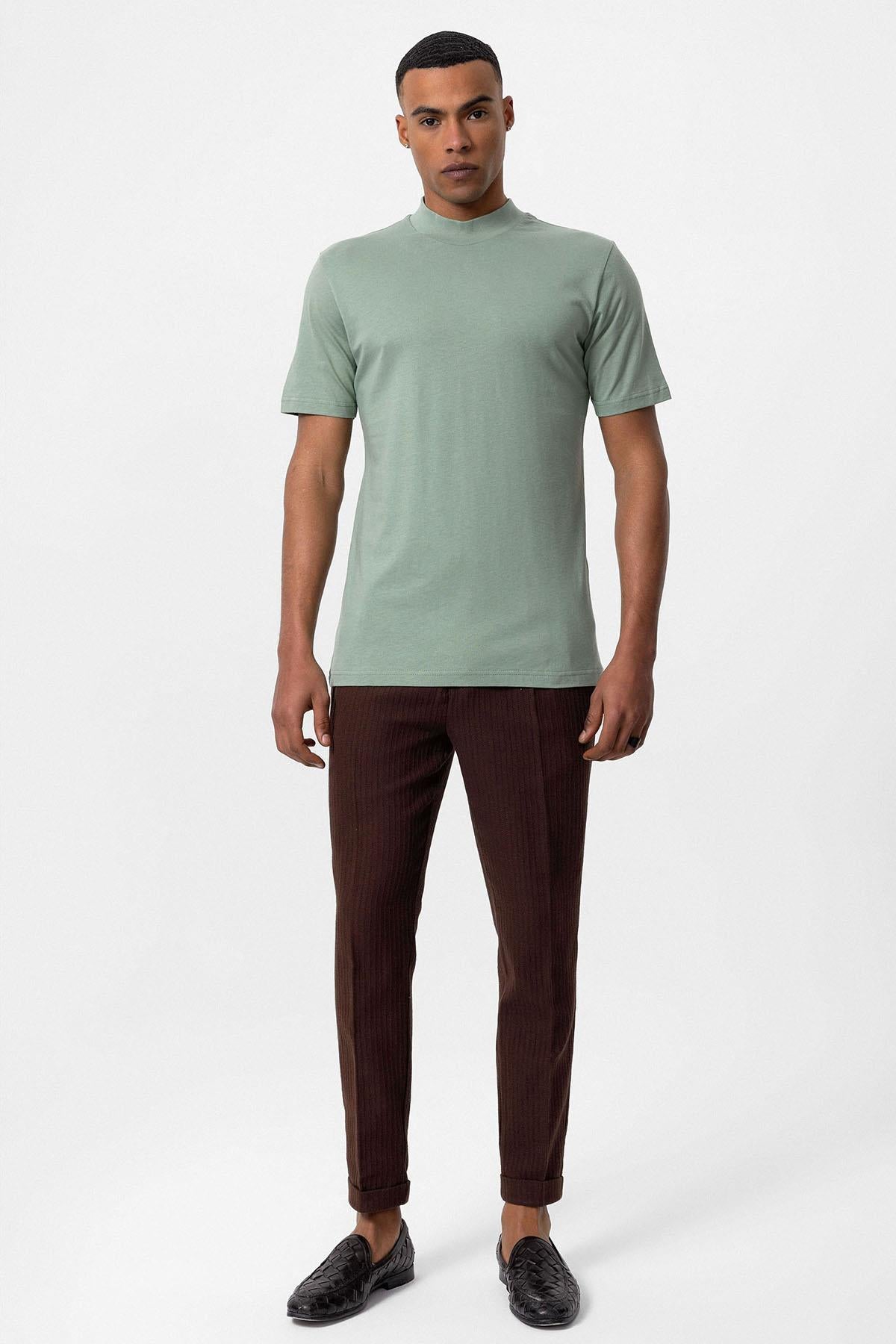 Antioch-Mint Slim Fit Basic T Shirt-T-Shirts-2-Milagron.com