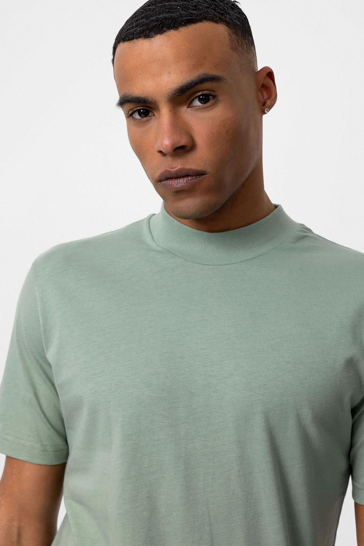 Antioch-Mint Slim Fit Basic T Shirt-T-Shirts-4-Milagron.com