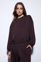 Antioch-Mürdüm Geniş Paça Relaxed Kadın Takım-Takım-7-Milagron.com