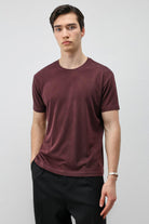 Antioch Mürdüm Regular Fit Modal Teknik Kumaş Erkek T-Shirt