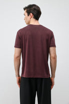 Antioch Mürdüm Regular Fit Modal Teknik Kumaş Erkek T-Shirt