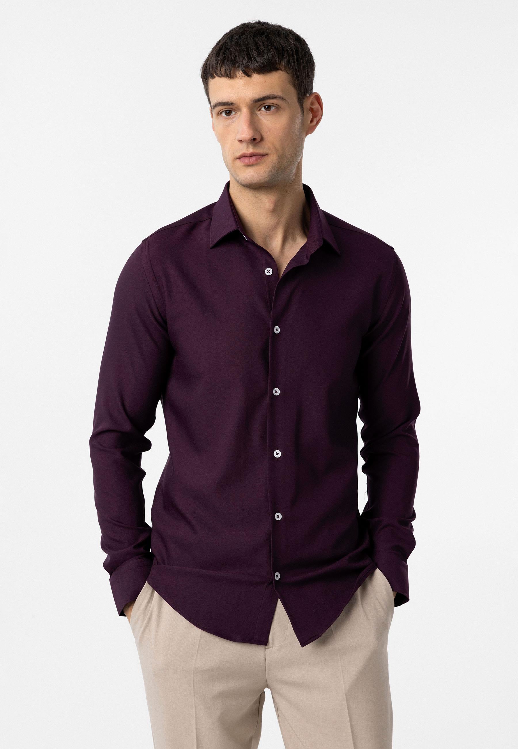 Antioch Mürdüm Slim Fit Erkek Gömlek