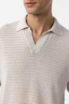 Antioch-Natur Polo Yaka Dokulu Erkek Triko T Shirt-T-Shirts-4-Milagron.com