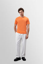 Antioch-Oranj Bisiklet Yaka Basic T Shirt-T-Shirts-3-Milagron.com