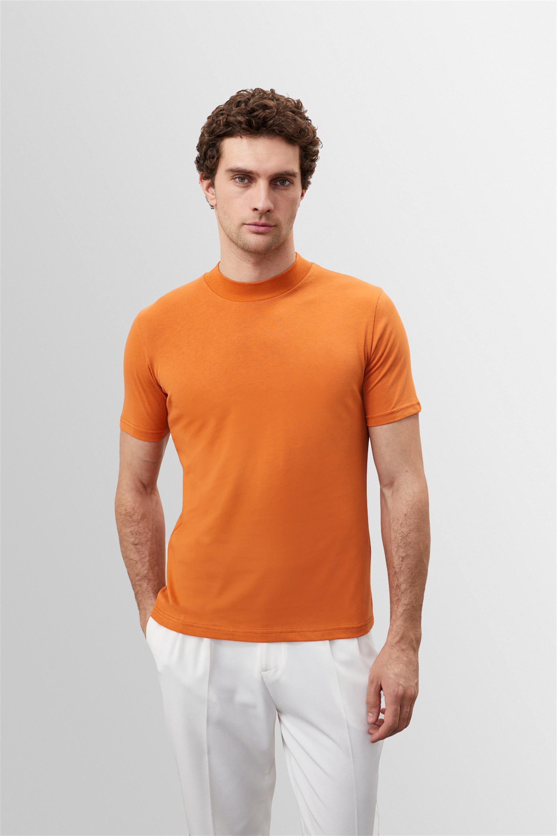 Antioch-Oranj Slim Fit Basic T Shirt-T-Shirts-4-Milagron.com