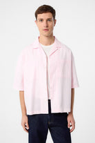 Antioch-Pembe Relax Fit Kısa Erkek Gömlek-Gömlek-1-Milagron.com
