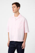 Antioch-Pembe Relax Fit Kısa Erkek Gömlek-Gömlek-3-Milagron.com