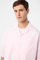 Antioch-Pembe Relax Fit Kısa Erkek Gömlek-Gömlek-4-Milagron.com