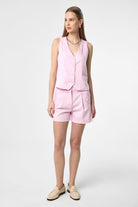 Antioch-Pembe Yelek Şort Kadın Takım-Alt - Üst Takım-1-Milagron.com