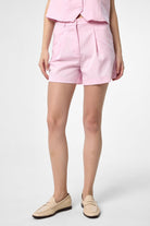 Antioch-Pembe Yelek Şort Kadın Takım-Alt - Üst Takım-2-Milagron.com