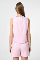 Antioch-Pembe Yelek Şort Kadın Takım-Alt - Üst Takım-6-Milagron.com