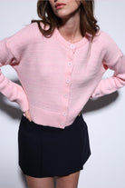 Antioch-Antioch Pudra Yırtmaçlı örgü Triko Kadın Kazak-Kazak-4-Milagron.com