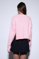 Antioch-Antioch Pudra Yırtmaçlı örgü Triko Kadın Kazak-Kazak-5-Milagron.com