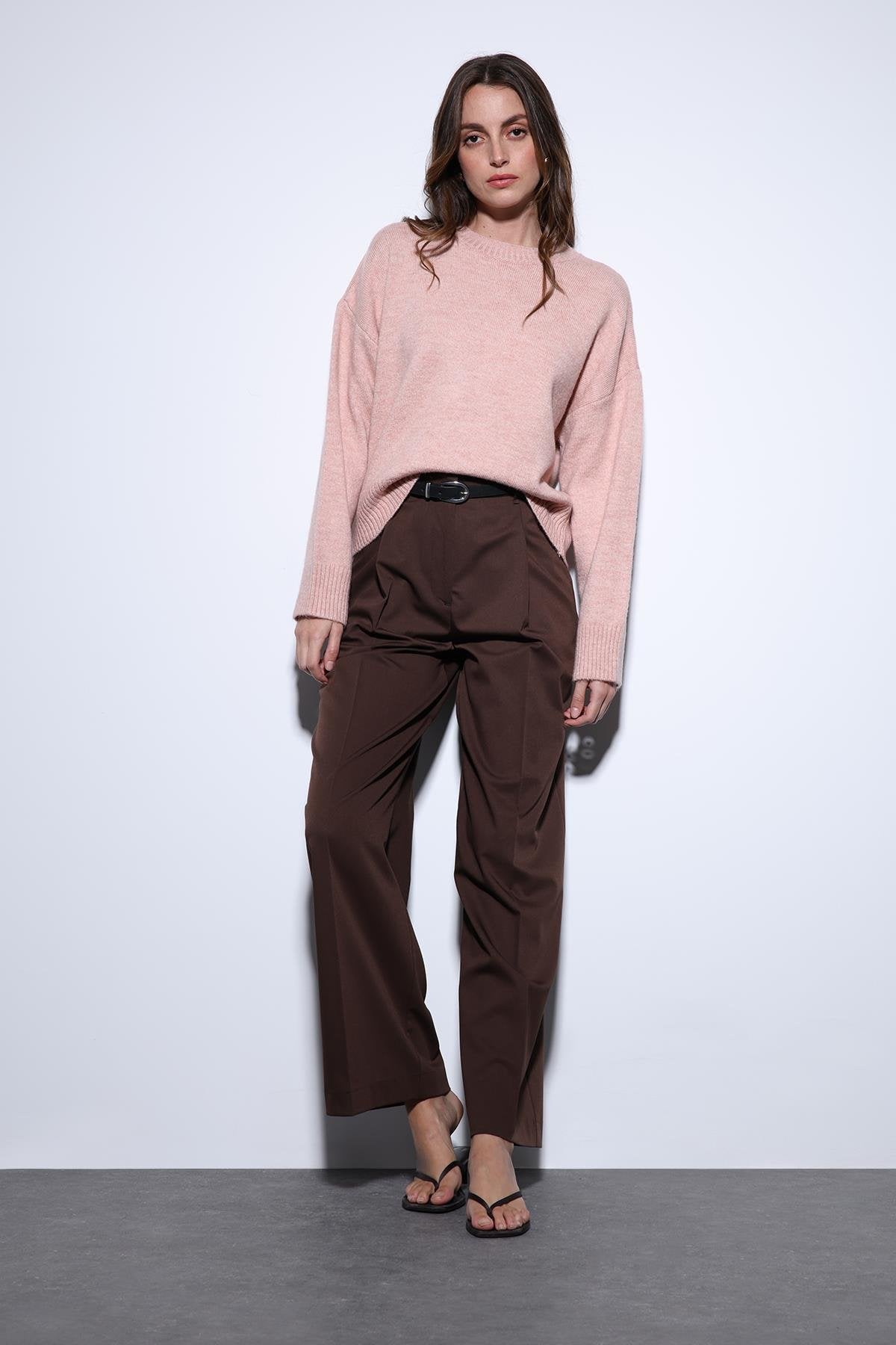 Antioch-Antioch Pudra Yün Karışımlı Kadın Kazak-Kazak-1-Milagron.com