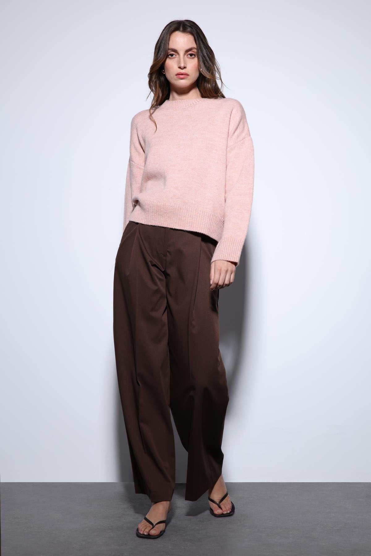 Antioch-Antioch Pudra Yün Karışımlı Kadın Kazak-Kazak-3-Milagron.com