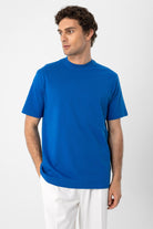 Antioch-Saks Bisiklet Yaka Basic T Shirt-T-Shirts-1-Milagron.com