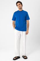 Antioch-Saks Bisiklet Yaka Basic T Shirt-T-Shirts-2-Milagron.com