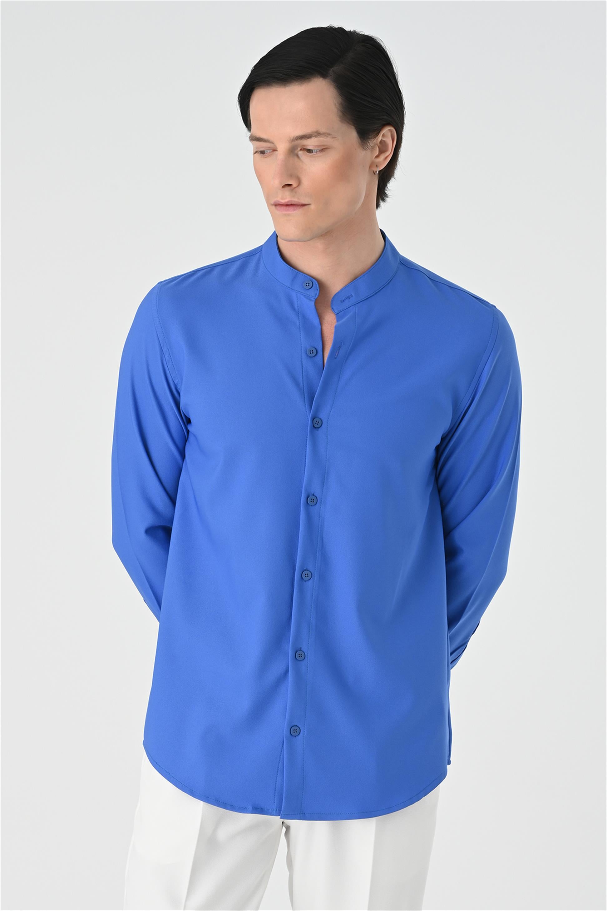 Antioch-Saks Regular Fit Hakim Yaka Erkek Gömlek-Gömlek-2-Milagron.com