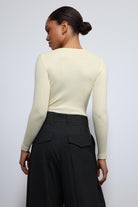 Antioch-Sarı Basic Uzun Kollu T Shirt-T-Shirt-6-Milagron.com