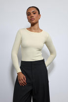 Antioch-Sarı Basic Uzun Kollu T Shirt-T-Shirt-4-Milagron.com