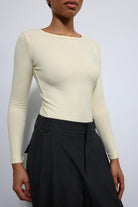 Antioch-Sarı Basic Uzun Kollu T Shirt-T-Shirt-5-Milagron.com