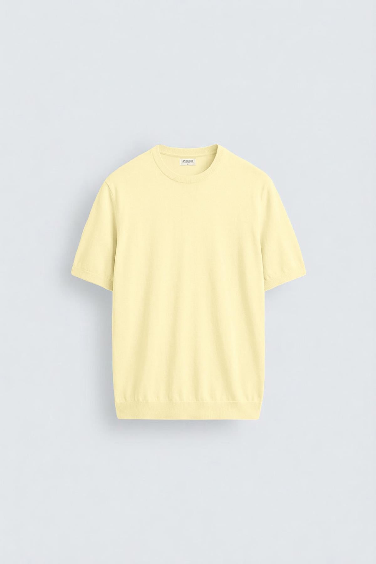 Antioch Sarı Comfort Slim Triko T-Shirt