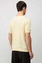 Antioch Sarı Dokulu Erkek Triko T-Shirt