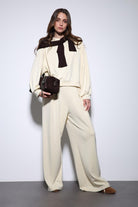 Antioch-Sarı Geniş Paça Relaxed Kadın Takım-Takım-1-Milagron.com