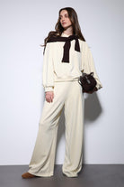 Antioch-Sarı Geniş Paça Relaxed Kadın Takım-Takım-2-Milagron.com