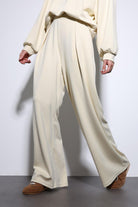 Antioch-Sarı Geniş Paça Relaxed Kadın Takım-Takım-4-Milagron.com