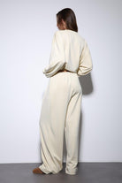 Antioch-Sarı Geniş Paça Relaxed Kadın Takım-Takım-6-Milagron.com